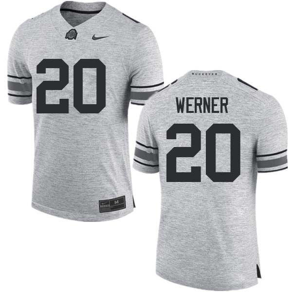 Ohio State Buckeyes #20 Pete Werner College Football Jerseys Sale-Gray